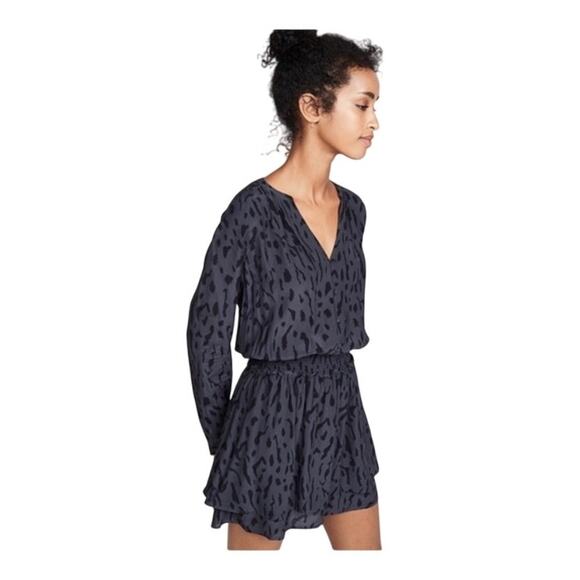 Rails Jasmine Long Sleeve Mini Dress Black and Gray Size Extra Small - Picture 2 of 8
